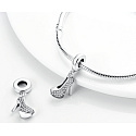 Charms Sterling Silber 925 Chic style - glitzernder Schuh auf Nadeln, Anhänger für Armband, Interessen
