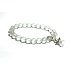 Kristall matt + Engel abnehmbarer Anhänger, Armband elastisch Naturstein, Kugel 8 mm / 16 - 17 cm, Steinchen