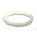 Jade Luminois Light Phosphoreszierend, blaues Leuchten im Dunkeln, Armband elastisch Naturstein, Perle 8 mm / 16 - 17 cm