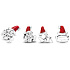 Sterling Silber 925 Weihnachtsmann mit roter Mütze, Weihnachtsarmband Perle