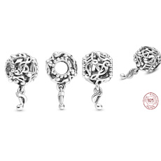 Sterling Silber 925 Gestanzte Musiknoten, Perle auf Armband Symbol