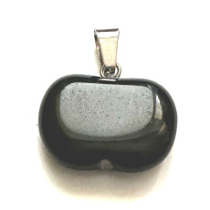 Obsidian Apfel der Erkenntnis Anhänger Naturstein 1,5 cm, Stein der Erlösung