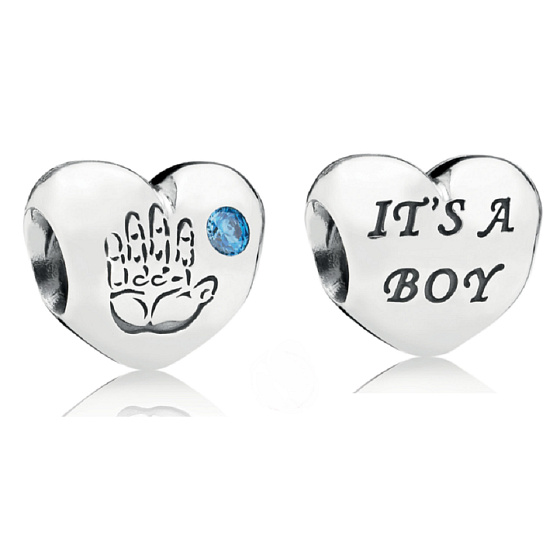 Charme Sterling Silber 925 Ich liebe meinen kleinen Jungen My Little Baby, Perle Herz am Armband Familie