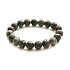 Yooperlit Armband elastisch Naturstein, Kugel 10 mm / 16 - 17cm, Stein der Wahrheit