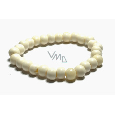 Knochen von Yak weiß Tibetisches Armband elastisch Naturstein, Kugel 8 mm / 16 - 17 cm, Schutzgegenstand, Amulett Knochen von Yak weiß Tibetisches Armband elastisch Naturstein, Kugel 8 mm / 16 - 17 cm, Schutzgegenstand, Amulett