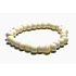 Knochen von Yak weiß Tibetisches Armband elastisch Naturstein, Kugel 8 mm / 16 - 17 cm, Schutzgegenstand, Amulett