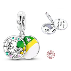 Charm Sterlingsilber 925 Harte Arbeit zahlt sich immer aus, Anhänger für Armband