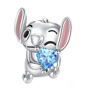 Charm Roztomilý tvoreček se srdcem, korálek na náramek, láska, něha a radost, láska