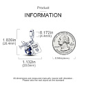 Charms Sterling Silber 925 Round the world, Globus, Reisepass, Flugzeug, 3in1 Reise Armband Anhänger