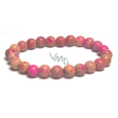 Jaspis / Regalit Imperial Meeressediment rosa Armband elastisch gemischtes Mineral, Kugel 8 mm / 16 - 17 cm Jaspis / Regalit Imperial Meeressediment rosa Armband elastisch gemischtes Mineral, Kugel 8 mm / 16 - 17 cm