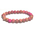 Jaspis / Regalit Imperial Meeressediment rosa Armband elastisch gemischtes Mineral, Kugel 8 mm / 16 - 17 cm