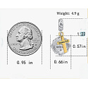 Sterling Silber 925 Religiöse Sprüche Jesa 41:10, 2in1 Anhänger für Armband