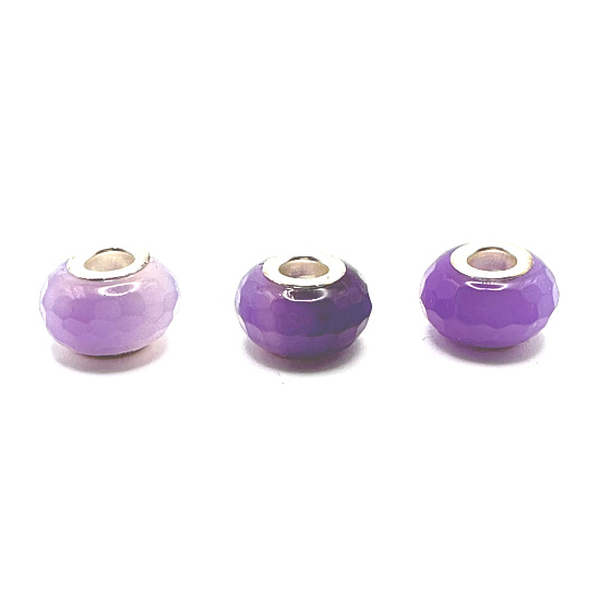 Achats lila facettierter Anhänger runder Naturstein 14 mm 1 Stück, verleiht Mut und Stärke