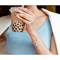 Charm Sterling Silber 925 Bubble Tea - Milchtee, Armband-Anhänger, Essen & Trinken
