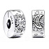 Charms Sterling Silber 925 Schönheit des Himmels, Sonne/Mond, mit Zirkoniastopfen, Clipbead am Universum-Armband