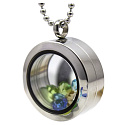 Medailon s otočným uzávěrem nerezový zlatá barva tloušťka 11 mm x 30 mm