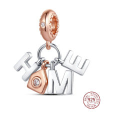 Sterling Silber 925 Home 4in1 Anhänger Armband Familie