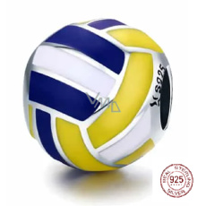 Charme Sterling Silber 925 Ich liebe Volleyball - Volleyball, Perle am Armband Sport Charme Sterling Silber 925 Ich liebe Volleyball - Volleyball, Perle am Armband Sport