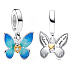 Charm Sterling Silber 925 Schmetterling, Tierarmband-Anhänger