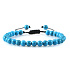 Tyrkenit blau Armband Naturstein, handgestrickt, verstellbare Perlengröße 6 mm, Stein der jungen Leute, die ein Lebensziel suchen
