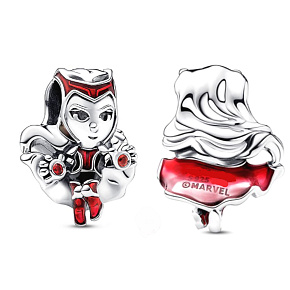 Charme Sterling Silber 925 Marvel The Avengers, Scarlet Witch, Armband Perle