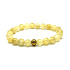 Selenit / Alabaster Armband elastischer Naturstein, Kugel 8 mm / 16 - 17 cm, Engelsenergie