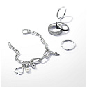Charms Sterling Silber 925 Schlüsselanhänger - Mini Medaillon, Anhänger für Liebesarmband