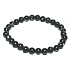 Perle schwarzes elastisches Kunststoffarmband, Kugel 6 mm / 16 - 17 cm, Symbol der Weiblichkeit