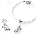 Charms Sterling Silber 925 Luminous - Rollschuhe mit Geigenschlüssel, Anhänger am Armband Sport