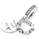 Charms Sterling Silber 925 Eisschnitzerei - You melt my heart, Liebesarmband Anhänger