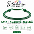 Šňůrkový náramek Síla barev – Smaragdově zelená | Symbol prosperity, růstu a harmonie | nastavitelný 16 - 30 cm