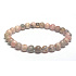 Rhodochrosit Armband elastischer Naturstein, Kugel 6 mm / 16 - 17 cm, großer Herzheiler