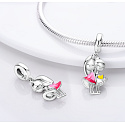 Sterling Silber 925 Sisters Forever, Beste Freunde 2in1 Familienarmband-Anhänger
