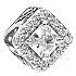 Charms Sterling Silber 925 Geometrische Leuchtperle am Armband Symbol