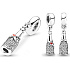 Charme Sterling Silber 925 Flasche Champagner - Zeit der Feier, Jahrestag Armband Anhänger
