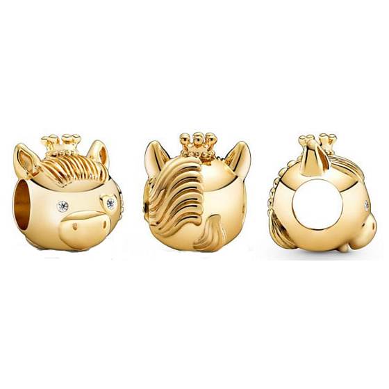 Charm Sterling Silber 925 Pferd ist das siebte Tier im 12-Jahres-Zyklus des chinesischen Tierkreiszeichens, Perle für Armband