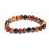 Achat gelb Feuer Armband elastisch Naturstein, Kugel 8 mm / 16 - 17 cm