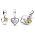 Sterling Silber 925 Baum des Lebens, Herz, Mama, 2in1 Familienarmband-Anhänger