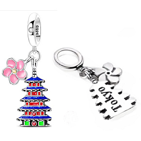 Charm Japonsko – klid, harmonie a krása, přívěsek na náramek cestování