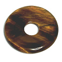 Tiger's Eye Donut Naturstein 30 mm, Stein der Sonne und der Erde, Stein der Sonne und der Erde, bringt Glück und Reichtum