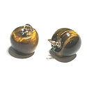 Tigerauge Apfel der Erkenntnis Anhänger, Naturstein 2,7 x 15 mm, Sonne und Erde Stein, bringt Glück und Reichtum