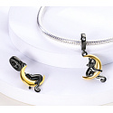 Sterling Silber 925 Katze sitzt auf dem Mond, Haustier Armband Anhänger