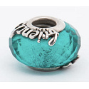 Charm Freunde für immer aus facettiertem Glas – Perle für Armband, Freundschaft