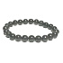 Opal schwarz Armband elastisch Naturstein, Kugel 8 mm / 16-17 cm, AAA Qualität, Glücksstein