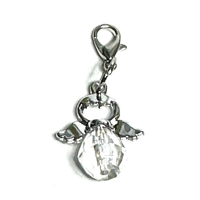 Schutzengel-Anhänger mit facettierter Glaskugel 24 x 1,5 mm 1 Stück