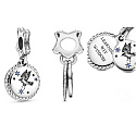 Sterling Silber 925 Harry Potter - Ravenscar + Zirkonia, 2in1 Anhänger für Armband