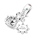 Charms Sterling Silber 925 Disney Bambi und Dupik, 2in1 Anhänger für Armband Weihnachten