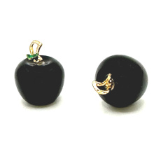 Onyx Apfel der Erkenntnis Anhänger, Naturstein 2,7 x 15 mm, handgeschnitzter Stein der Lebenskraft