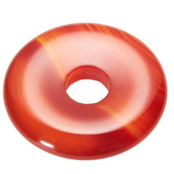 Karneol Donut Naturstein 30 mm, Lehren Sie uns hier und jetzt
