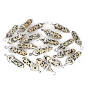 Jaspis Dalmatiner Pendel Sechseck-Anhänger Naturstein 41 x 13 mm, Stein der positiven Energie